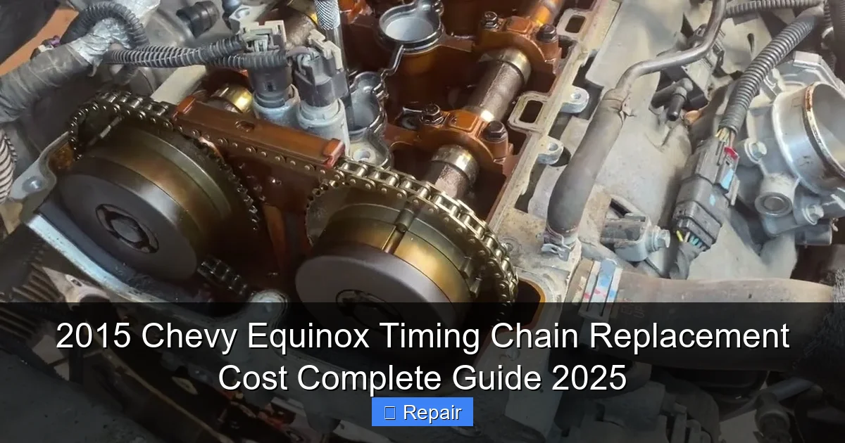 2015 Chevy Equinox Timing Chain Replacement Cost Complete Guide 2025