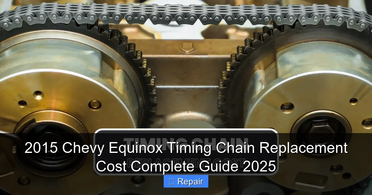 2015 Chevy Equinox Timing Chain Replacement Cost Complete Guide 2025