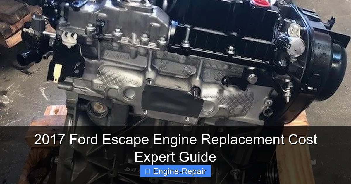 2017 Ford Escape Engine Replacement Cost Expert Guide