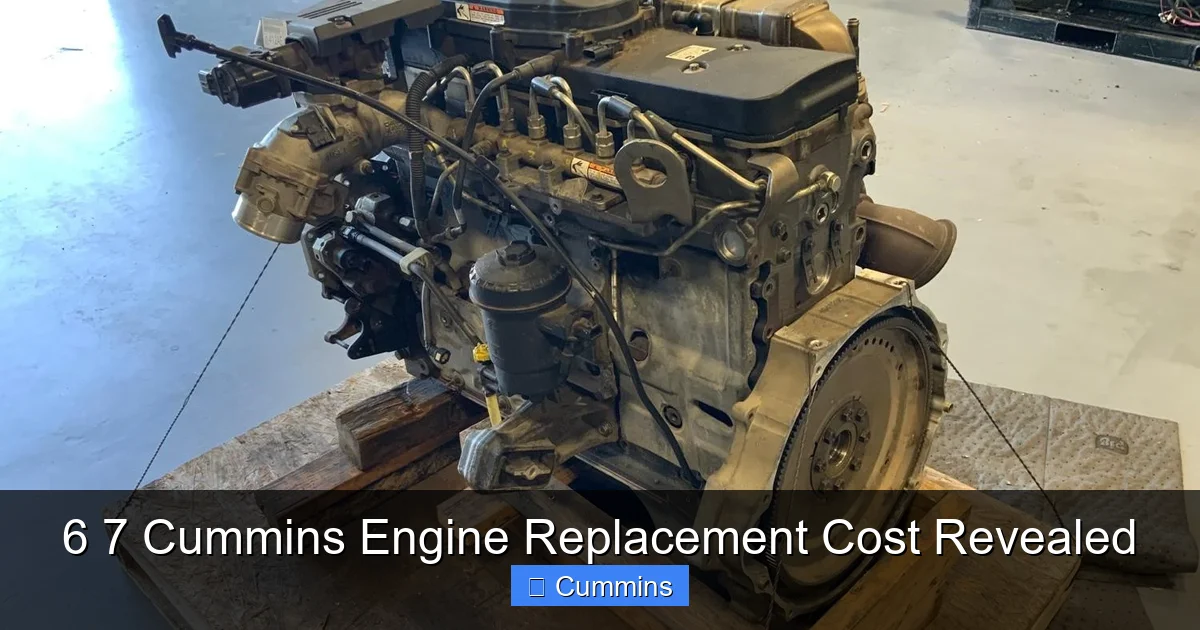 6 7 Cummins Engine Replacement Cost Revealed