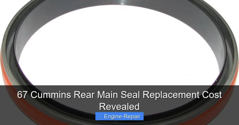 67 Cummins Rear Main Seal Replacement Cost Revealed
