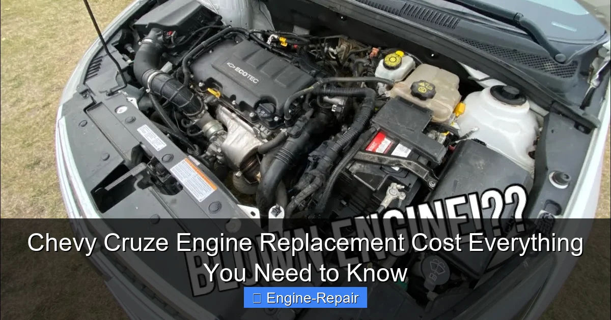 Chevy Cruze Engine Replacement Cost Everything You Need to Know