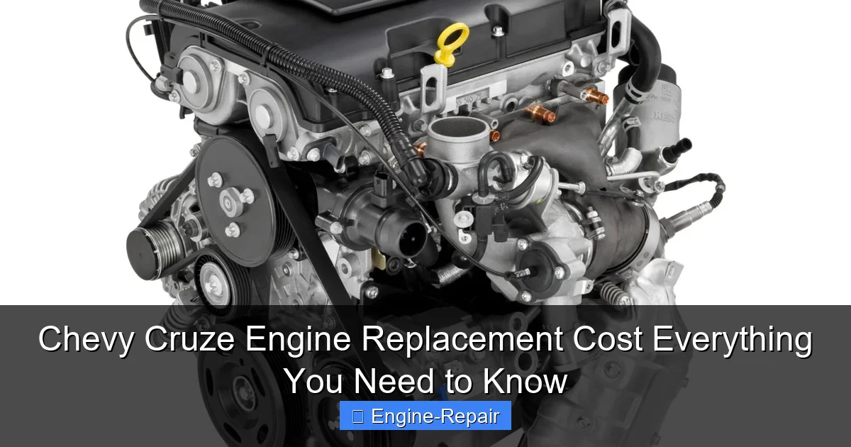 Chevy Cruze Engine Replacement Cost Everything You Need to Know