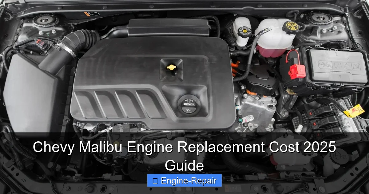 Chevy Malibu Engine Replacement Cost 2025 Guide