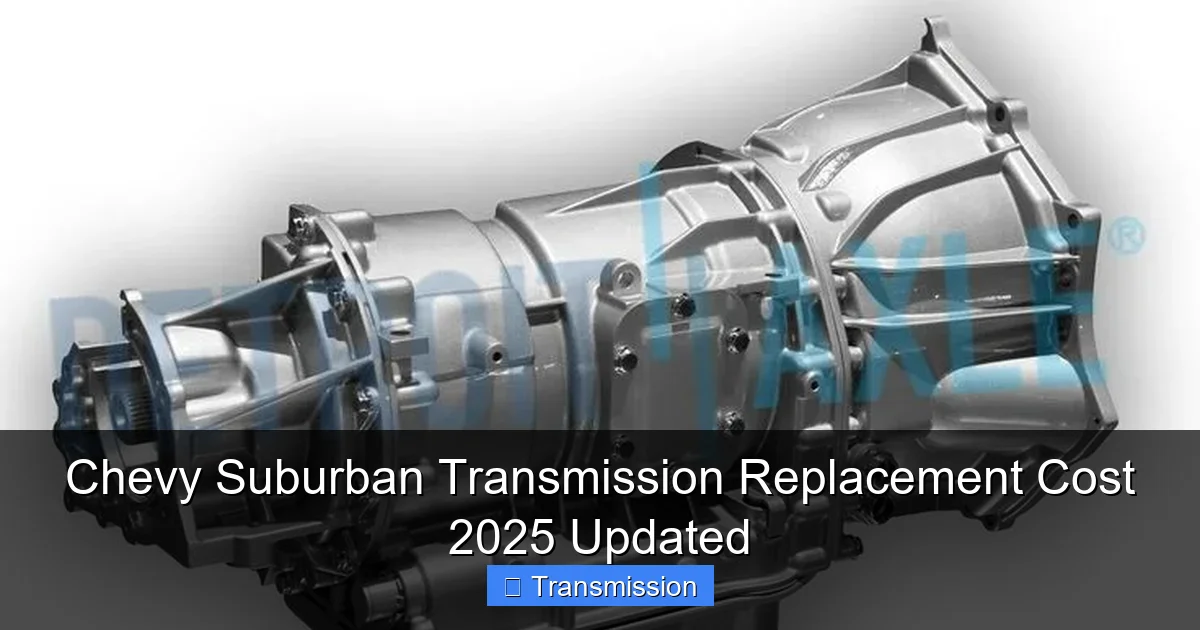 Chevy Suburban Transmission Replacement Cost 2025 Updated