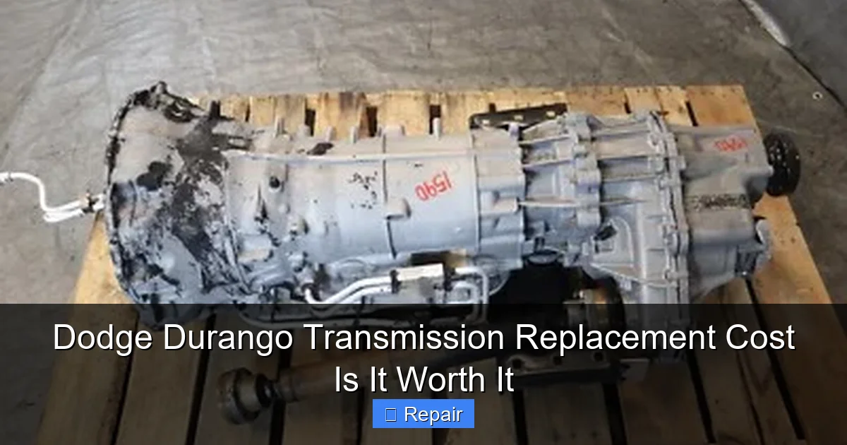 Dodge Durango Transmission Replacement Cost Is It Worth It