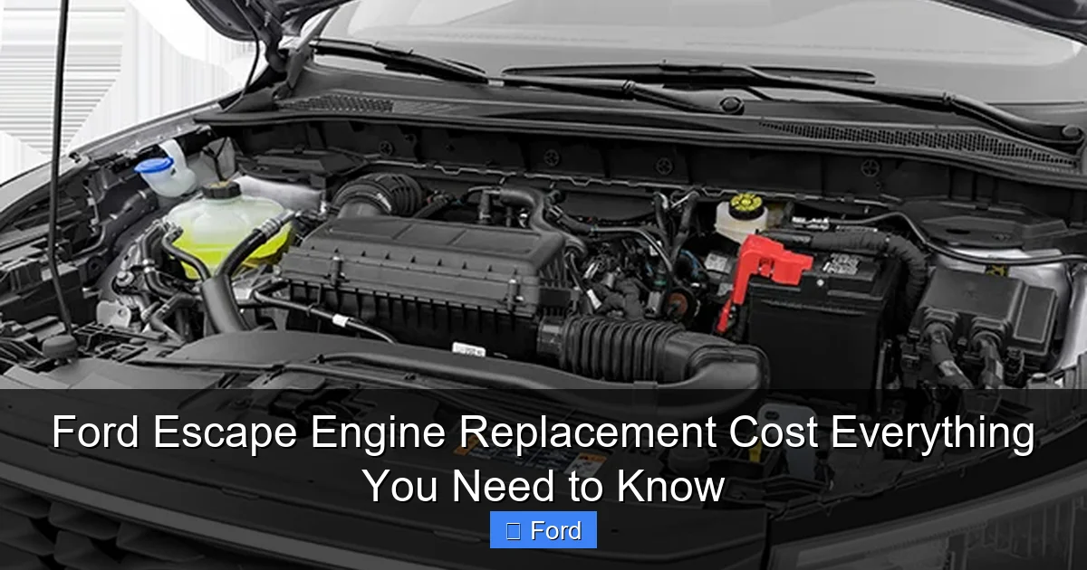 Ford Escape Engine Replacement Cost Everything You Need to Know