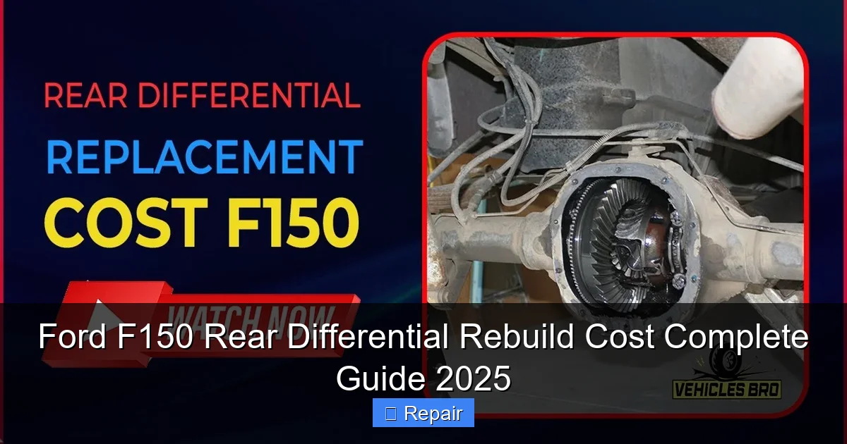 Ford F150 Rear Differential Rebuild Cost Complete Guide 2025