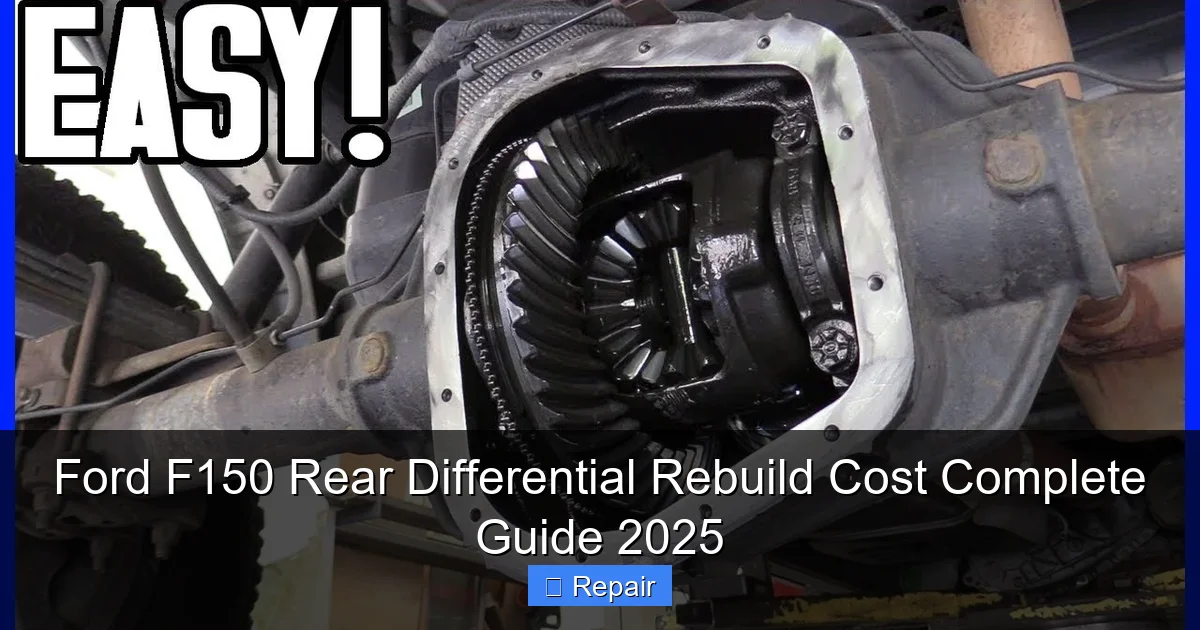 Ford F150 Rear Differential Rebuild Cost Complete Guide 2025