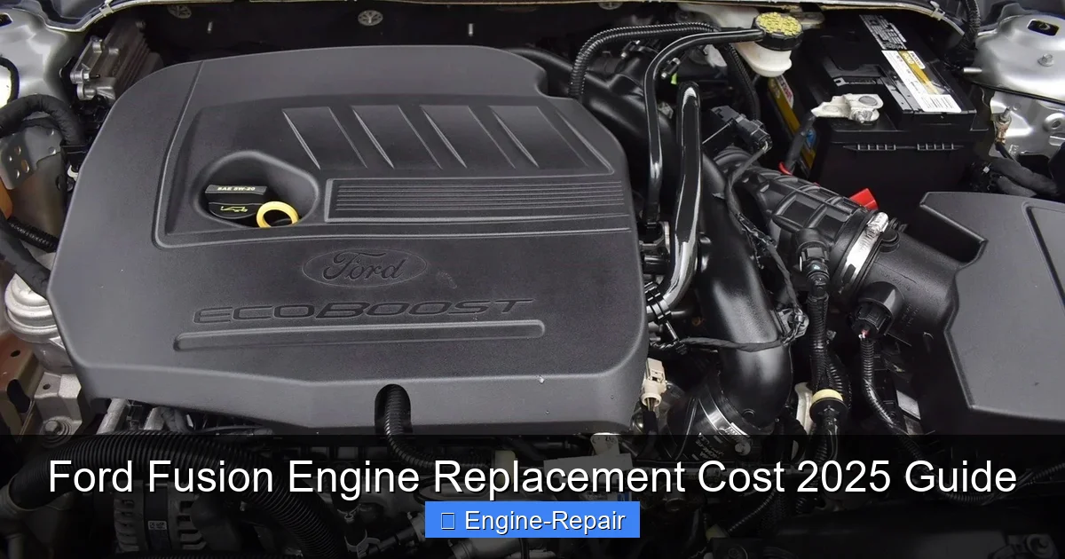 Ford Fusion Engine Replacement Cost 2025 Guide