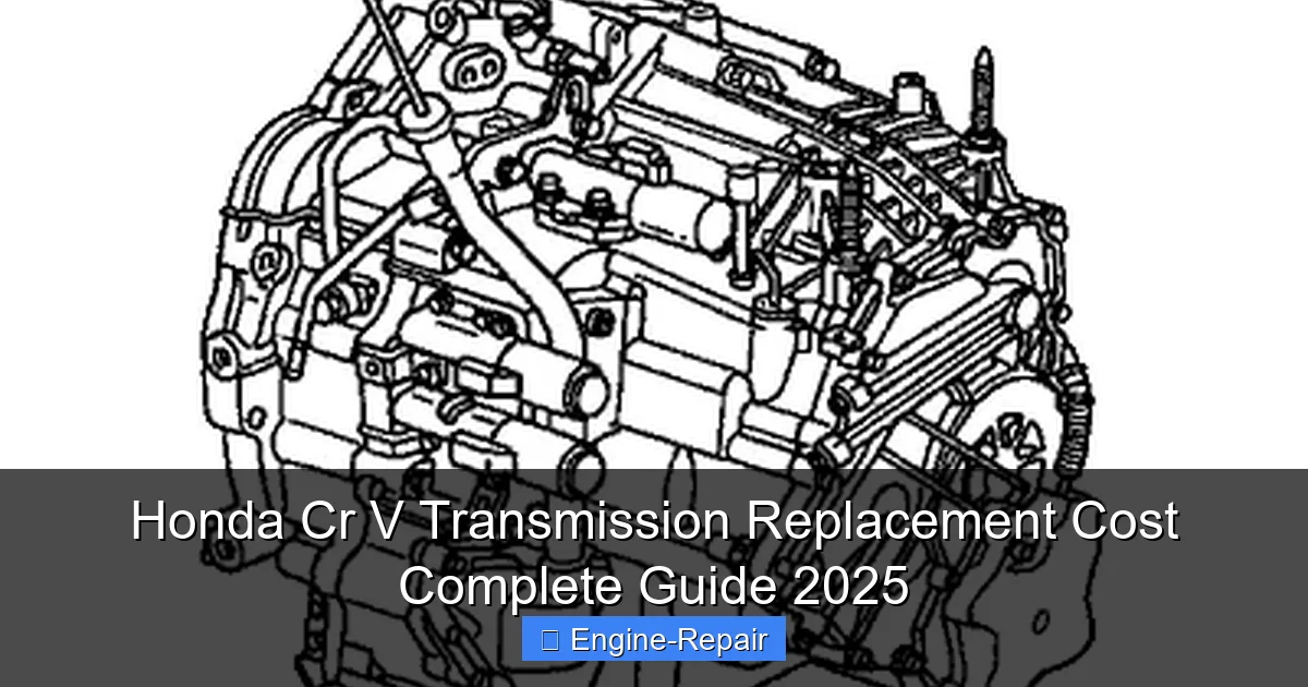 Honda Cr V Transmission Replacement Cost Complete Guide 2025