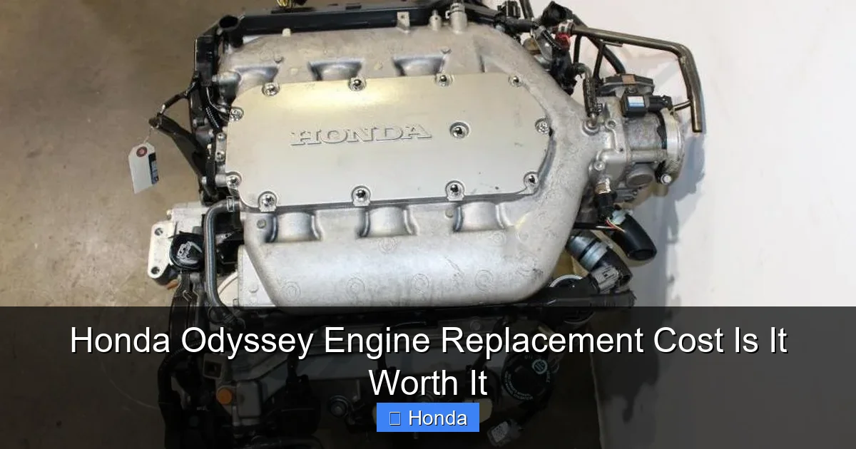 Honda Odyssey Engine Replacement Cost Is It Worth It