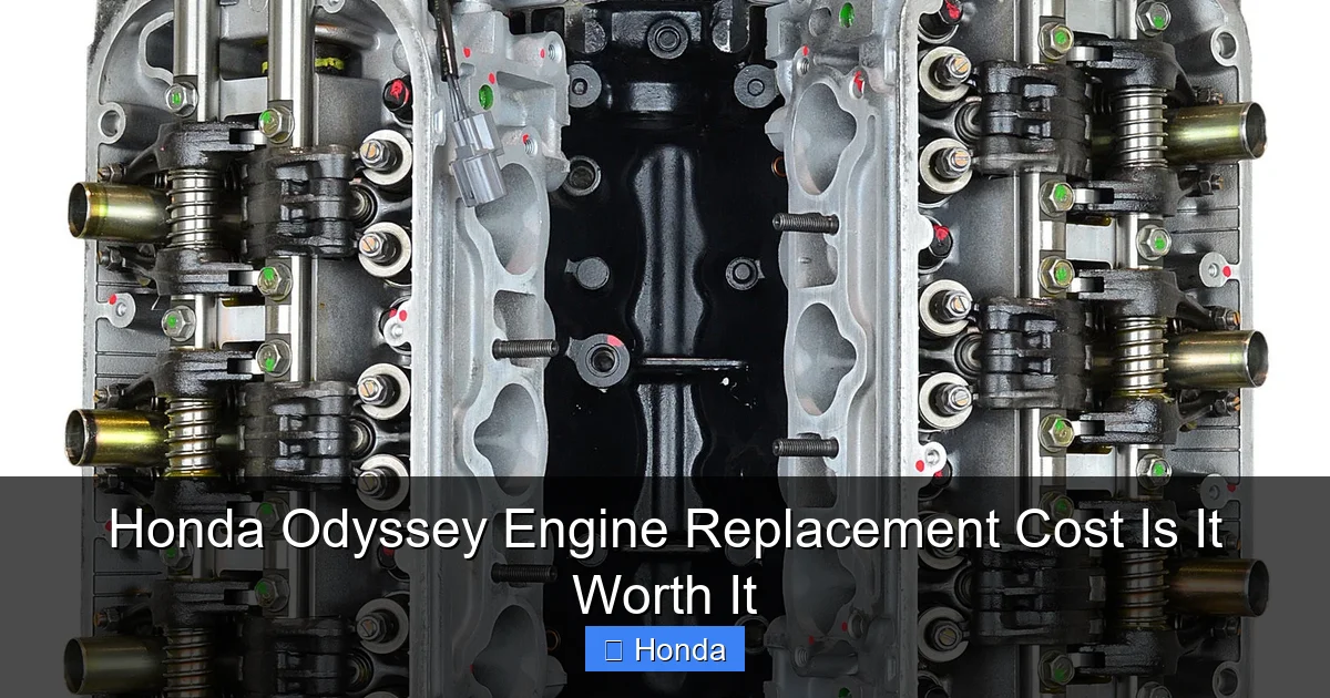 Honda Odyssey Engine Replacement Cost Is It Worth It