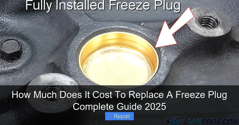 How Much Does It Cost To Replace A Freeze Plug Complete Guide 2025