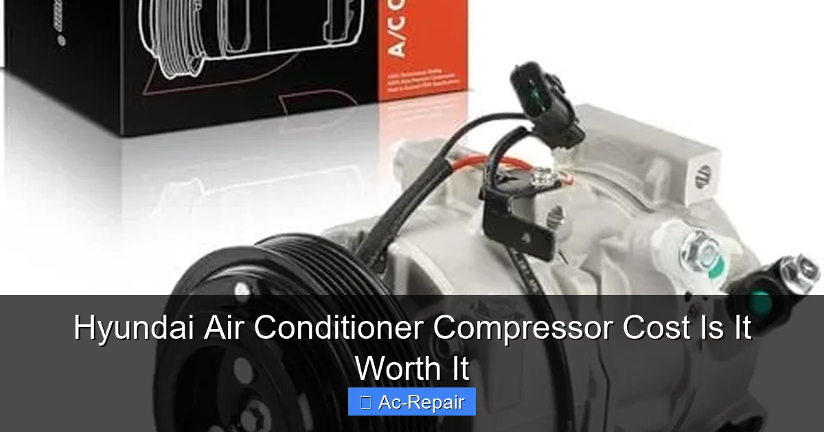 Hyundai Air Conditioner Compressor Cost Is It Worth It