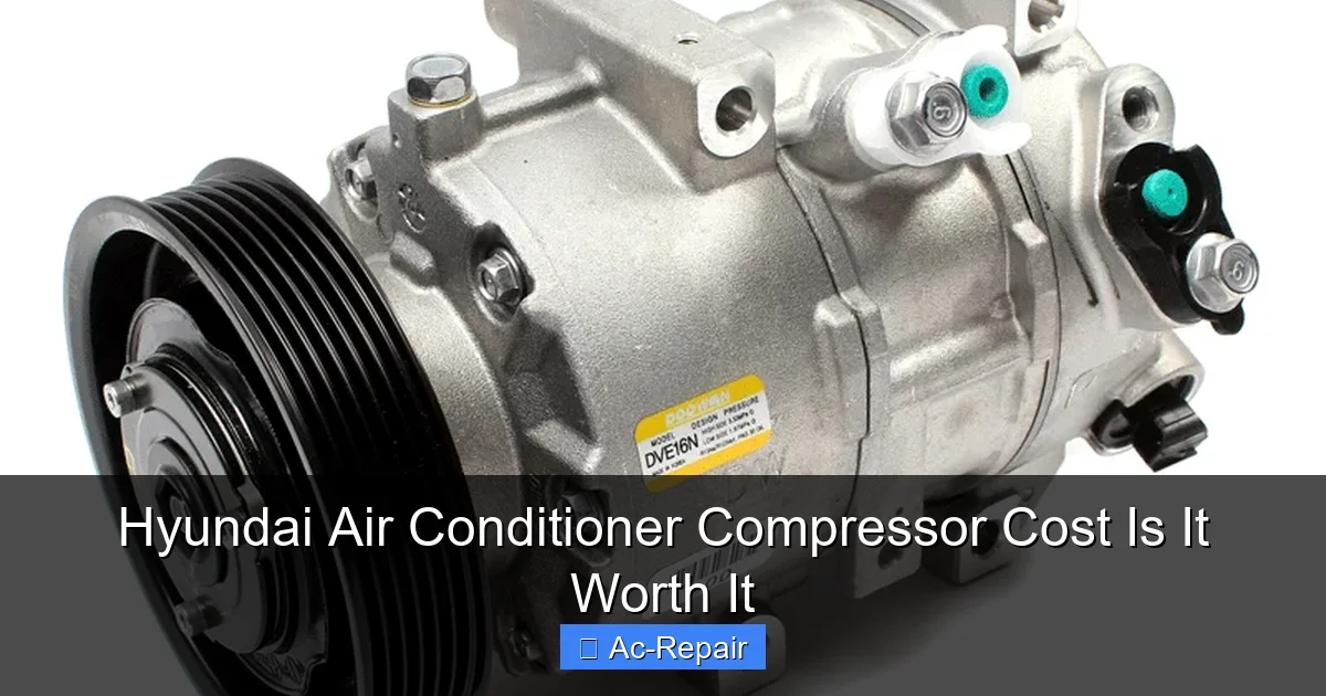 Hyundai Air Conditioner Compressor Cost Is It Worth It