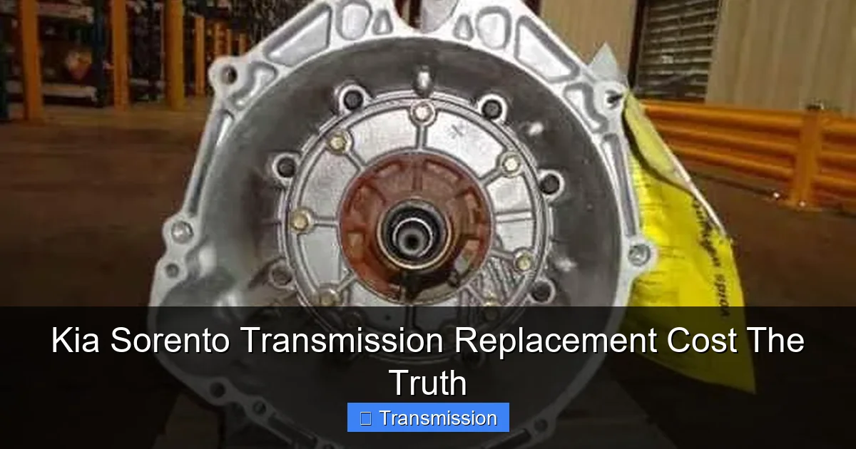 Kia Sorento Transmission Replacement Cost The Truth