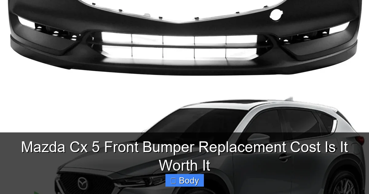 Mazda Cx 5 Front Bumper Replacement Cost Is It Worth It