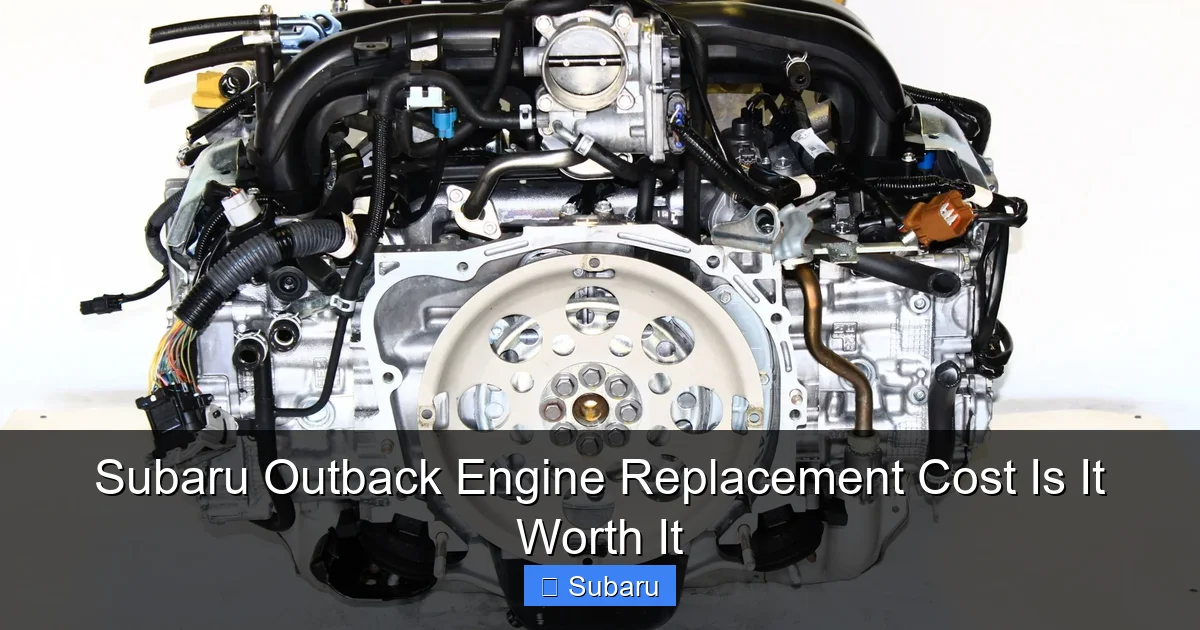 Subaru Outback Engine Replacement Cost Is It Worth It