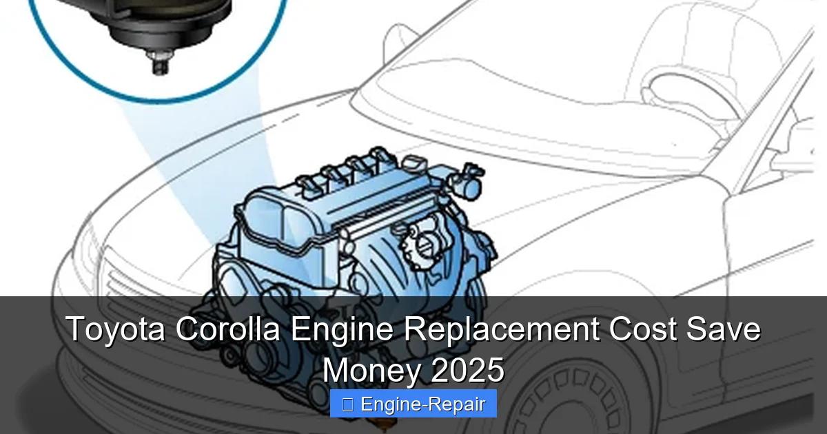 Toyota Corolla Engine Replacement Cost Save Money 2025