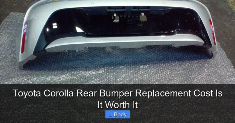 Toyota Corolla Rear Bumper Replacement Cost Is It Worth It