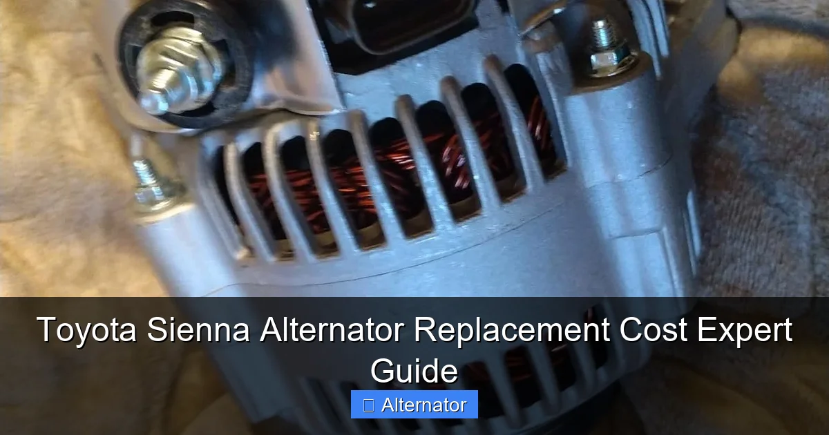 Toyota Sienna Alternator Replacement Cost Expert Guide