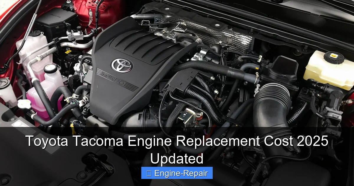 Toyota Tacoma Engine Replacement Cost 2025 Updated