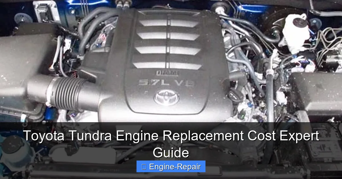 Toyota Tundra Engine Replacement Cost Expert Guide