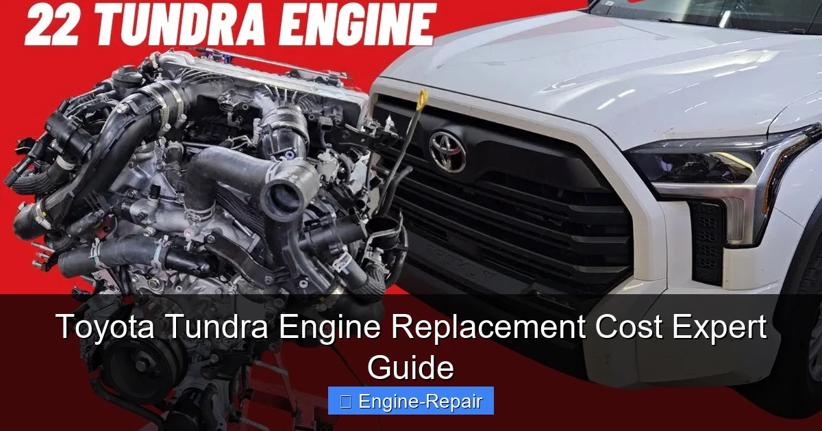 Toyota Tundra Engine Replacement Cost Expert Guide