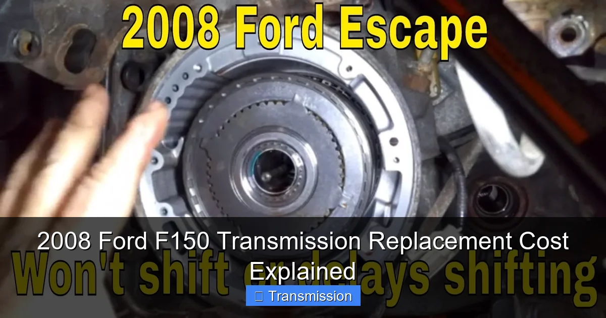 2008 Ford F150 Transmission Replacement Cost Explained