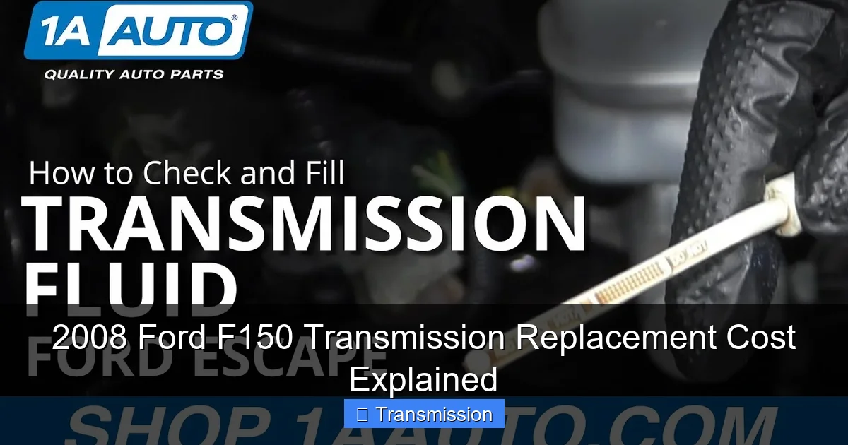 2008 Ford F150 Transmission Replacement Cost Explained
