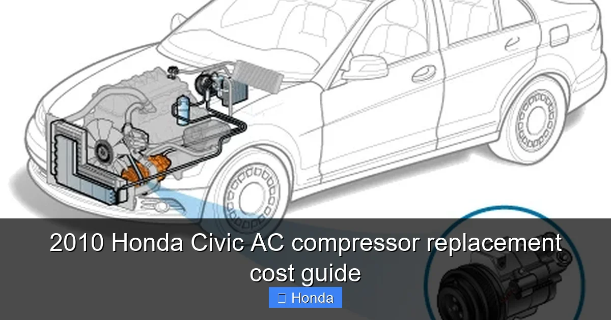 2010 Honda Civic AC compressor replacement cost guide