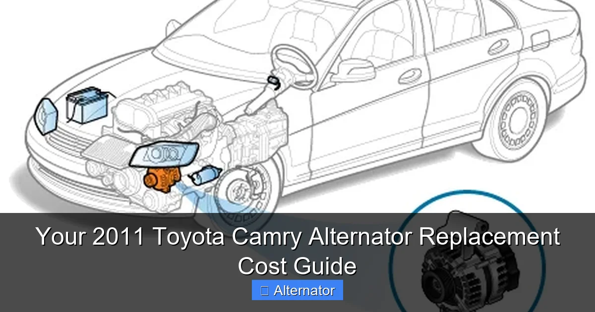 Your 2011 Toyota Camry Alternator Replacement Cost Guide