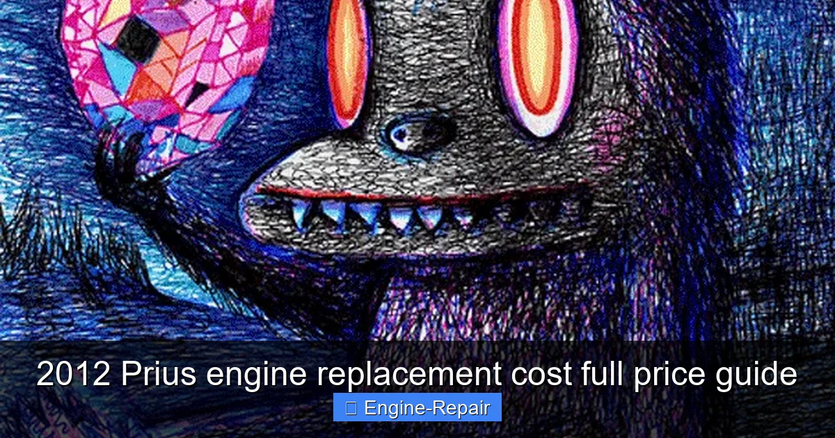 2012 Prius engine replacement cost full price guide
