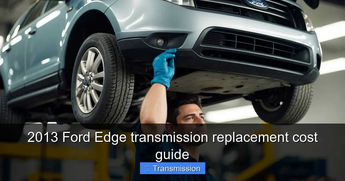2013 Ford Edge transmission replacement cost guide