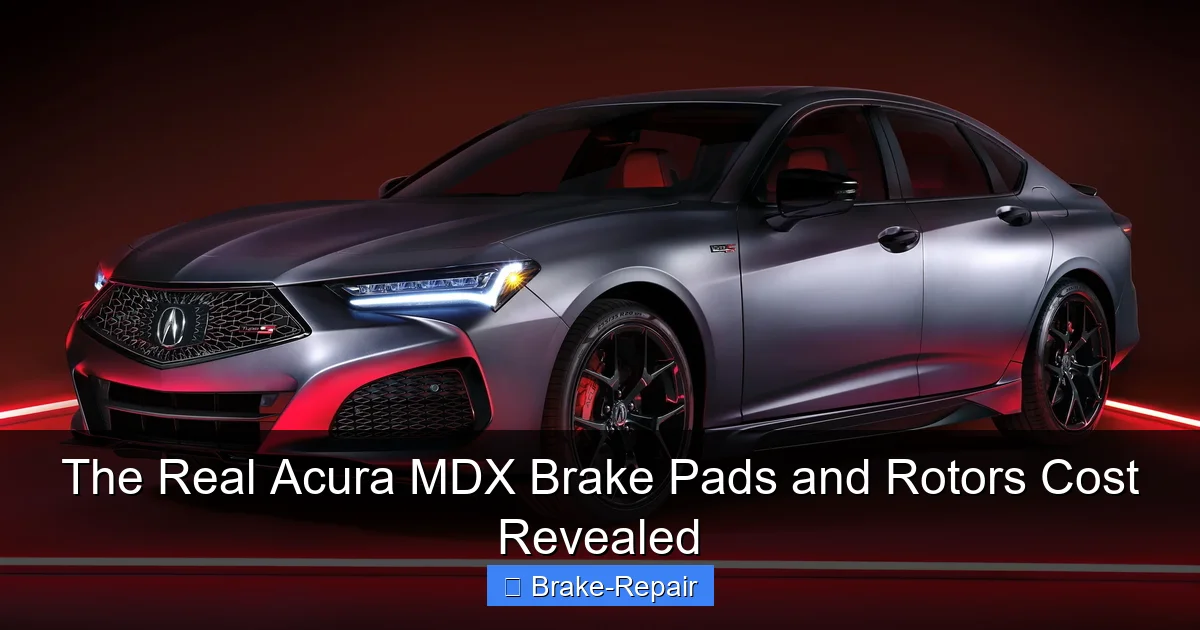 The Real Acura MDX Brake Pads and Rotors Cost Revealed