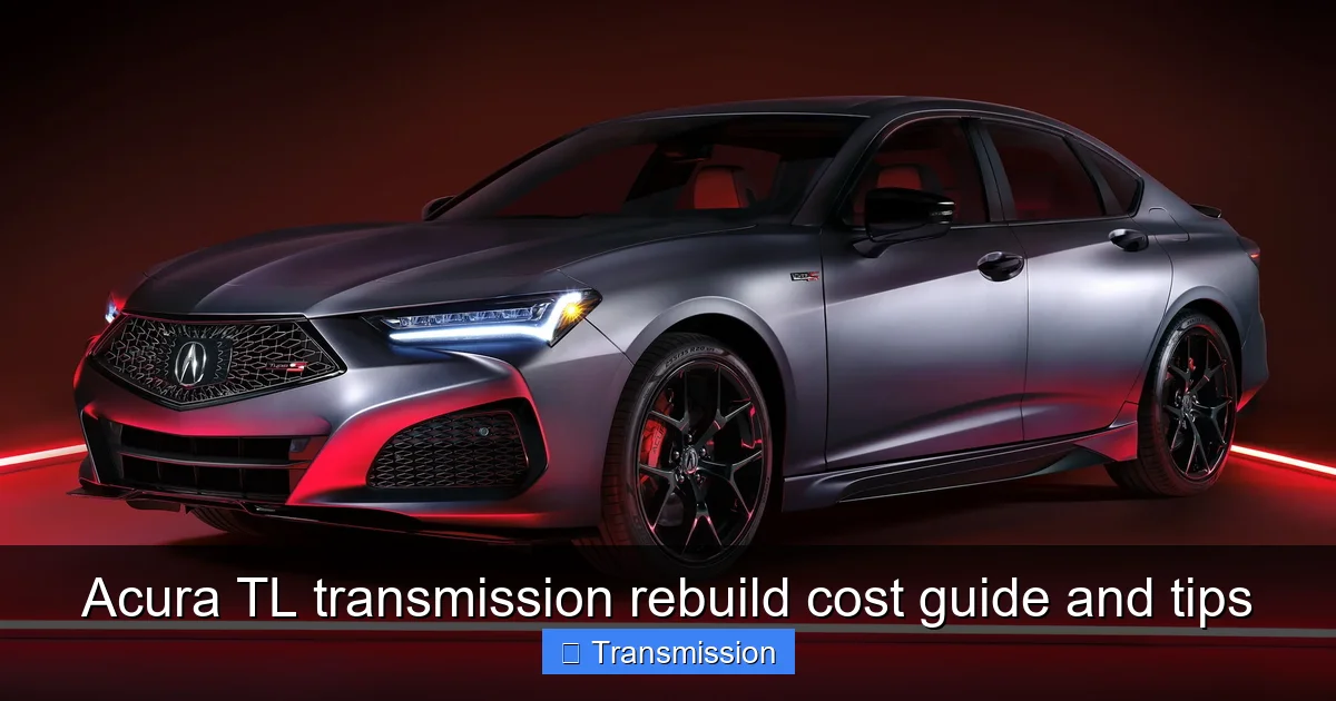 Acura TL transmission rebuild cost guide and tips