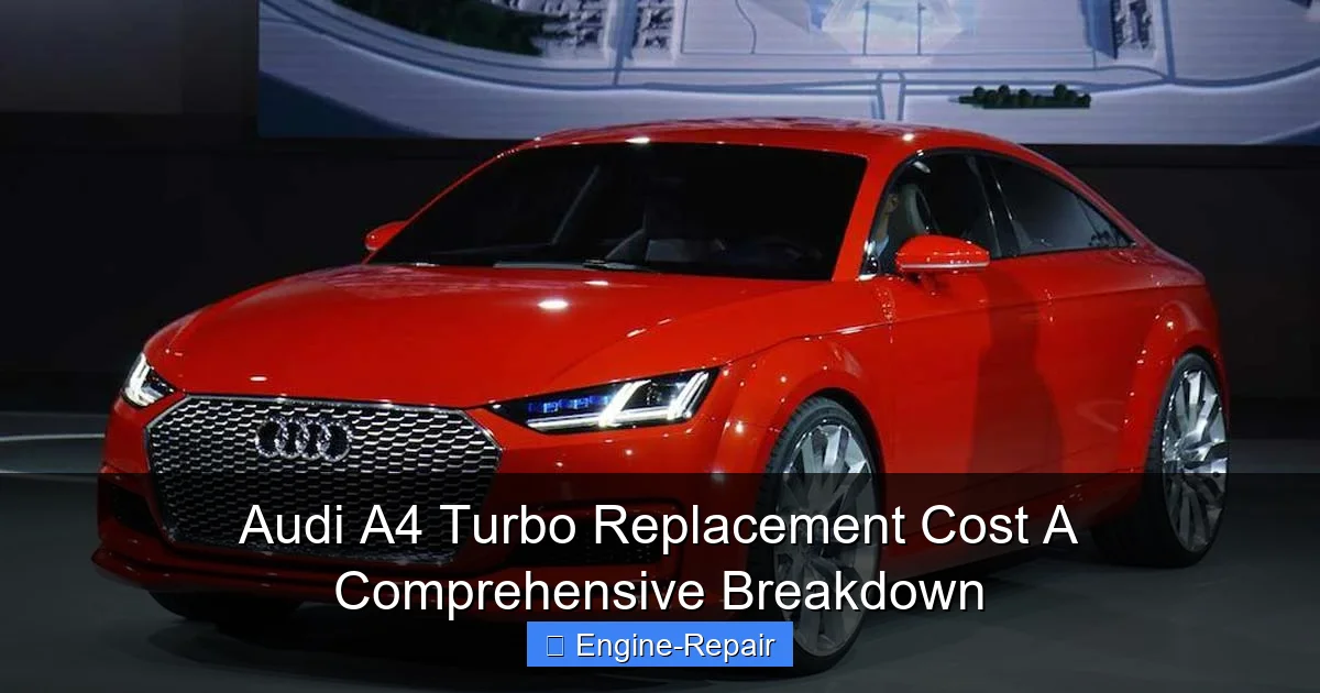 Audi A4 Turbo Replacement Cost A Comprehensive Breakdown