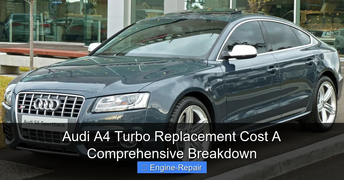Audi A4 Turbo Replacement Cost A Comprehensive Breakdown