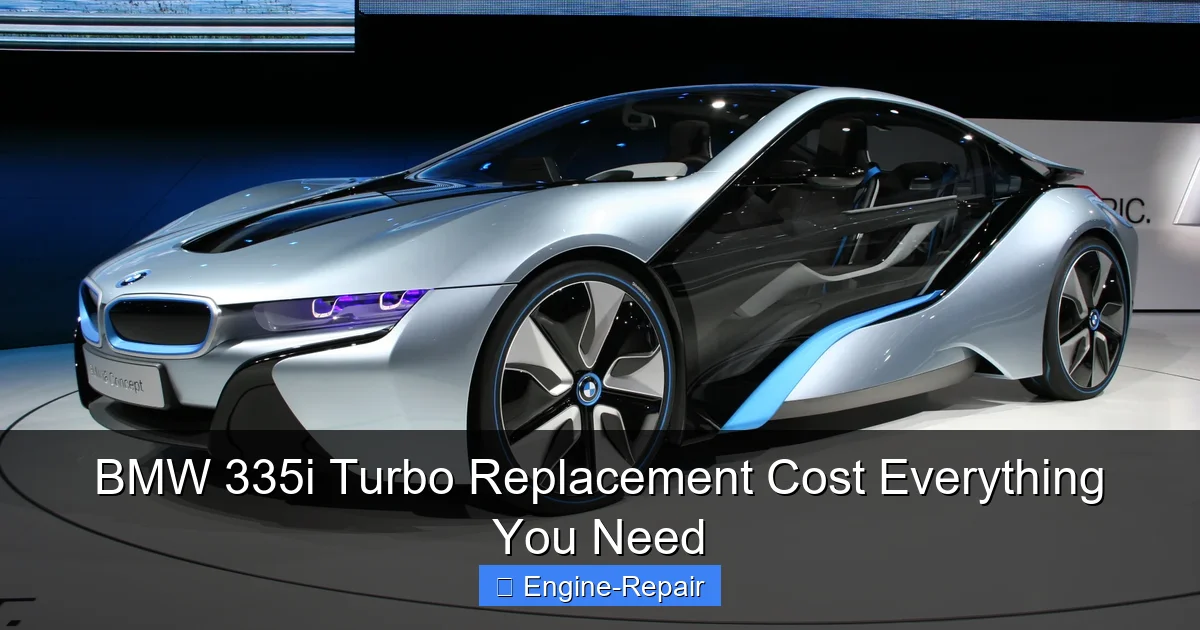 BMW 335i Turbo Replacement Cost Everything You Need