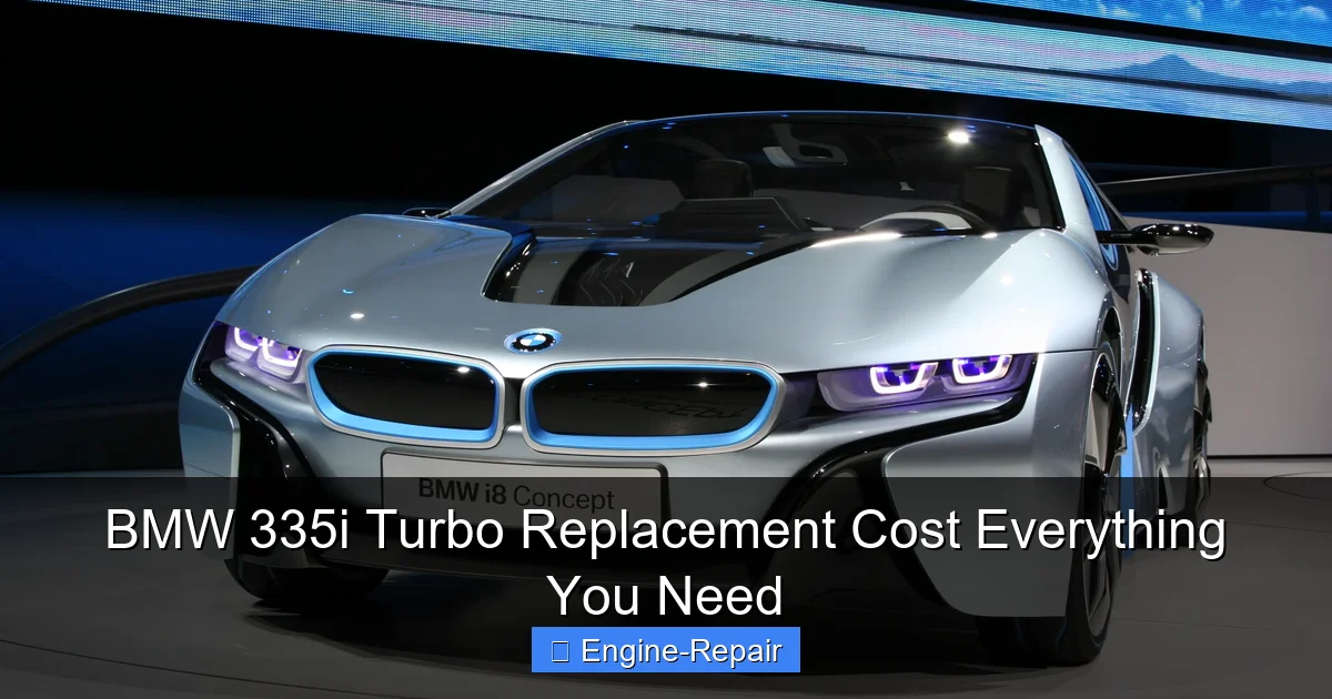 BMW 335i Turbo Replacement Cost Everything You Need