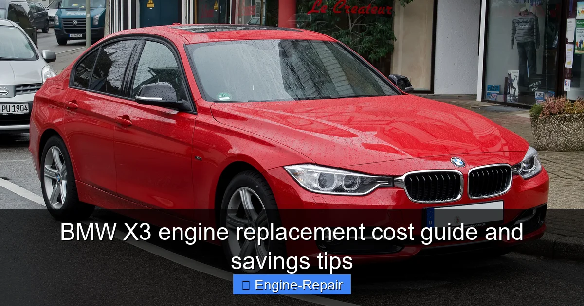 BMW X3 engine replacement cost guide and savings tips