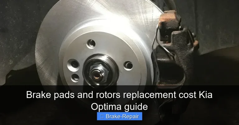 Brake pads and rotors replacement cost Kia Optima guide