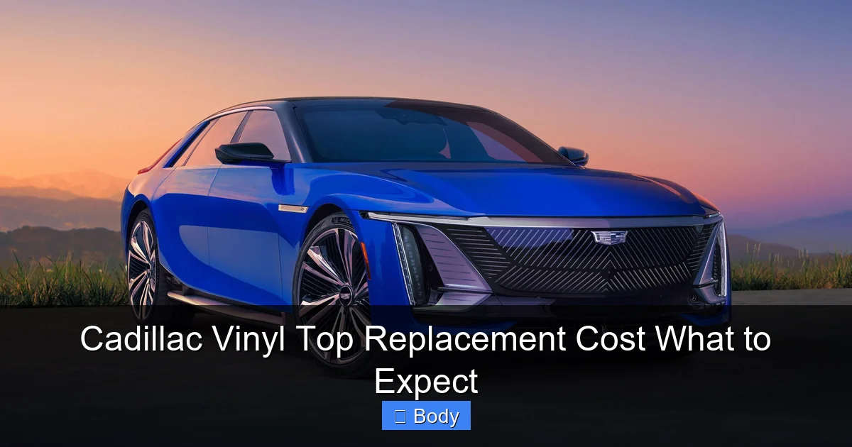 Cadillac Vinyl Top Replacement Cost What to Expect
