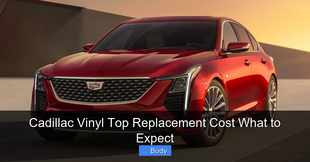 Cadillac Vinyl Top Replacement Cost What to Expect