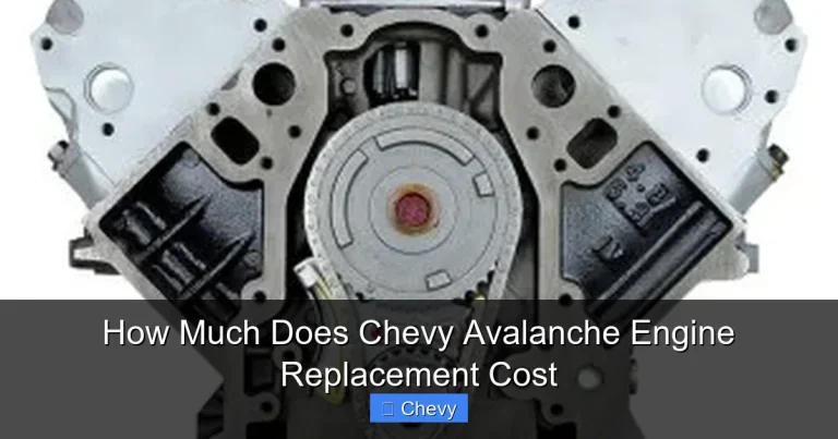 How Much Does Chevy Avalanche Engine Replacement Cost