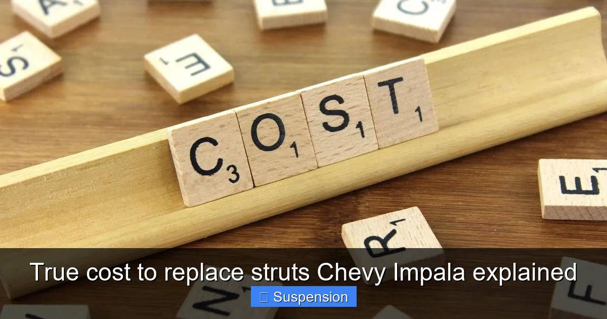 True cost to replace struts Chevy Impala explained