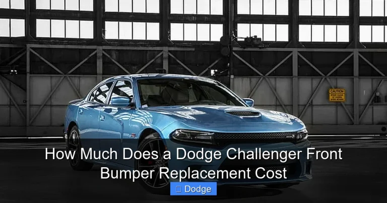 How Much Does a Dodge Challenger Front Bumper Replacement Cost