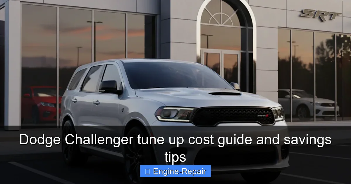 Dodge Challenger tune up cost guide and savings tips