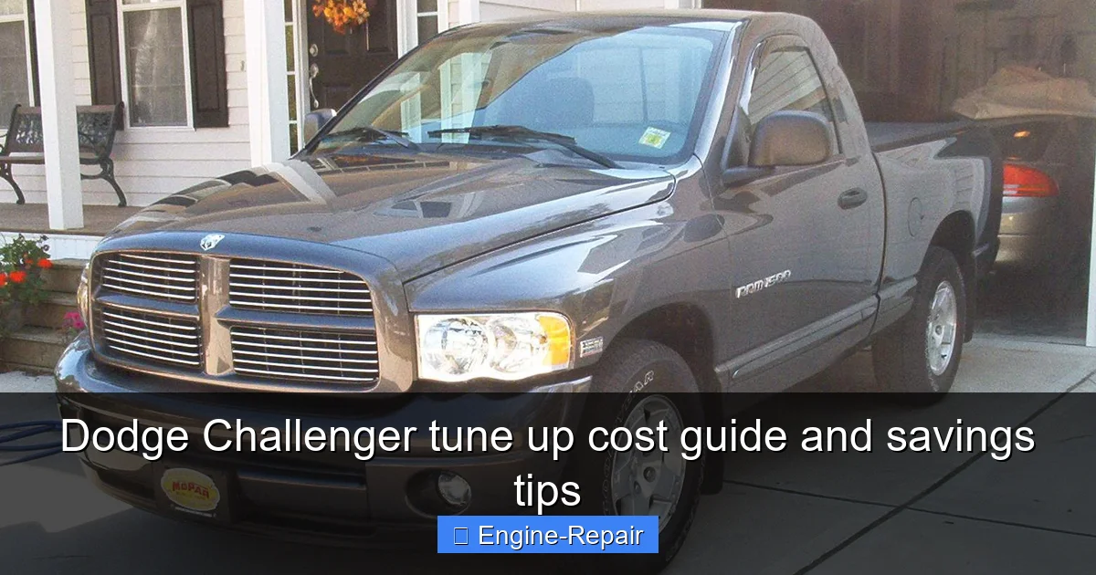 Dodge Challenger tune up cost guide and savings tips